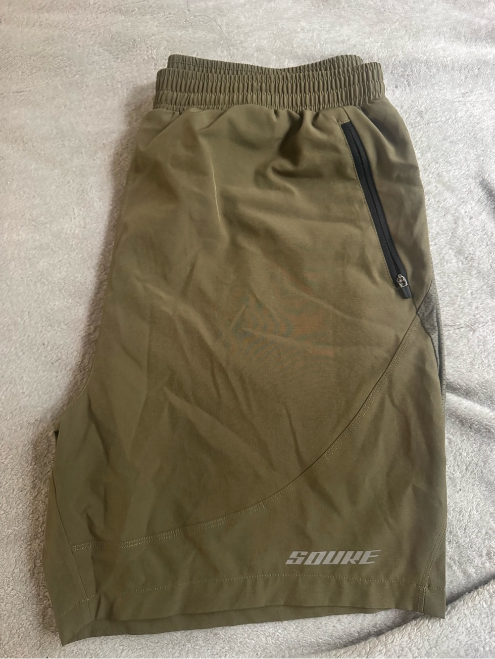 Olive Green Men's Athletic Shorts